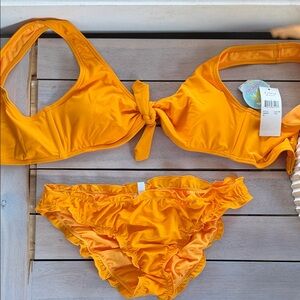 Vibrant Orange Bikini Set for Women
